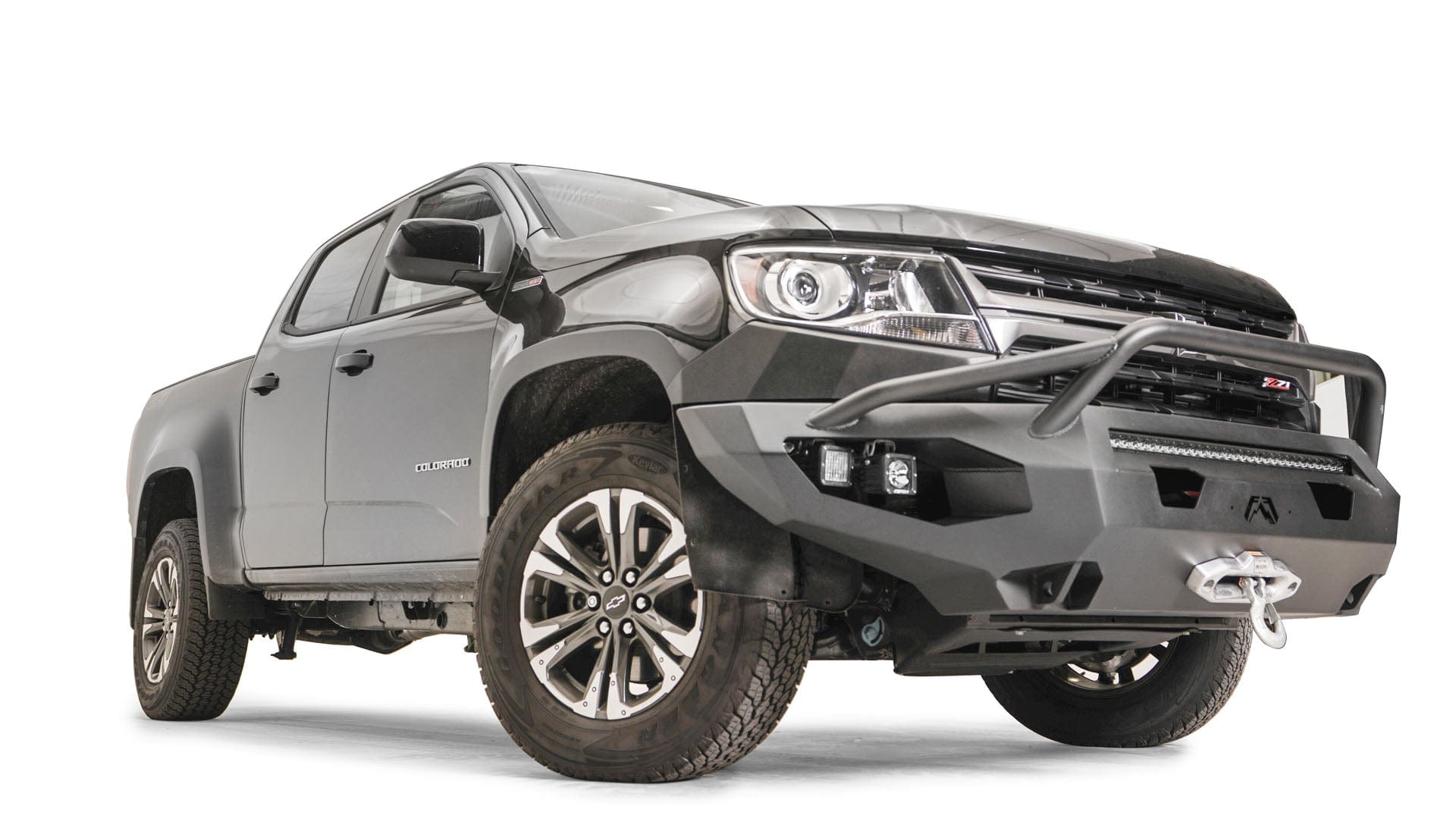 Fab Fours CC21 - X5152 - 1 2021 - 2023 Chevy Colorado Matrix Front Bumper Winch Ready Pre - Runner Guard - Rugged Truck Gear