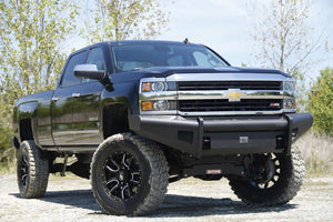 Fab Fours CH05-Q1361-1 2003-2007 Chevy Silverado 2500/3500 HD Black Steel Elite Front Bumper No Guard-BumperStock