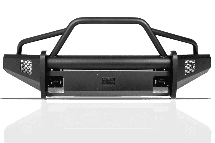 Fab Fours CH05 - Q1362 - 1 2003 - 2007 Chevy Silverado 2500/3500 HD Black Steel Elite Front Bumper Pre - Runner Guard - Rugged Truck Gear