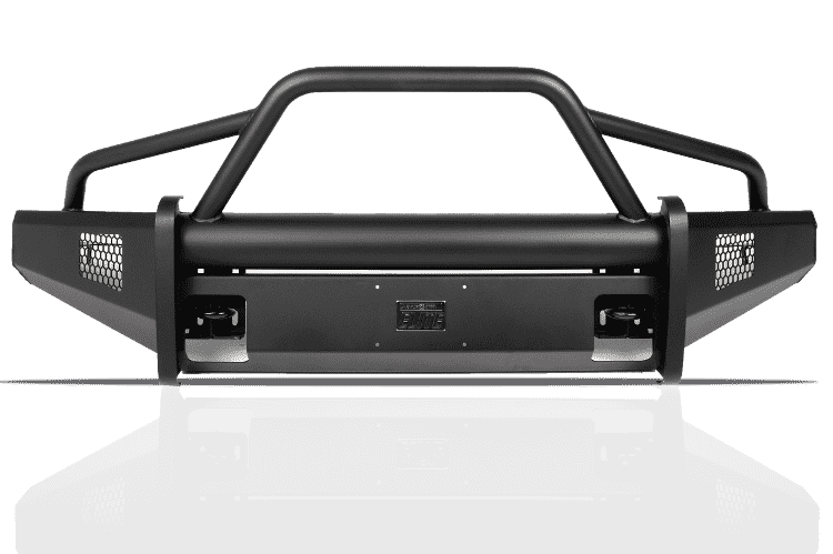 Fab Fours CH05-Q1362-1 2003-2007 Chevy Silverado 2500/3500 HD Black Steel Elite Front Bumper Pre-Runner Guard-BumperStock