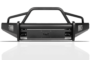 Fab Fours CH05-Q1362-1 2003-2007 Chevy Silverado 2500/3500 HD Black Steel Elite Front Bumper Pre-Runner Guard-BumperStock