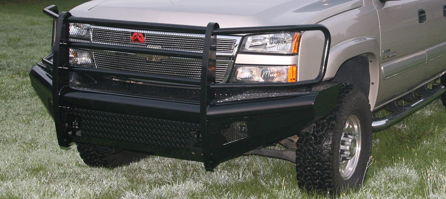 Fab Fours CH05 - S1360 - 1 Chevy Silverado 2500/3500 HD 2003 - 2007 Black Steel Front Bumper Full Guard - Rugged Truck Gear
