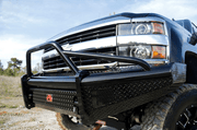 Fab Fours CH05 - S1362 - 1 Chevy Silverado 2500/3500 HD 2003 - 2007 Black Steel Front Bumper Pre - Runner Guard - Rugged Truck Gear