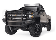 Fab Fours CH08 - S2060 - 1 Chevy Silverado 2500/3500 HD 2007.5 - 2010 Black Steel Front Bumper Full Guard - Rugged Truck Gear