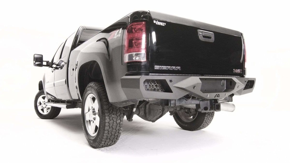 Fab Fours CH11-E2151-1 GMC Sierra 2500/3500 HD 2011-2014 Vengeance Rear Bumper-BumperStock