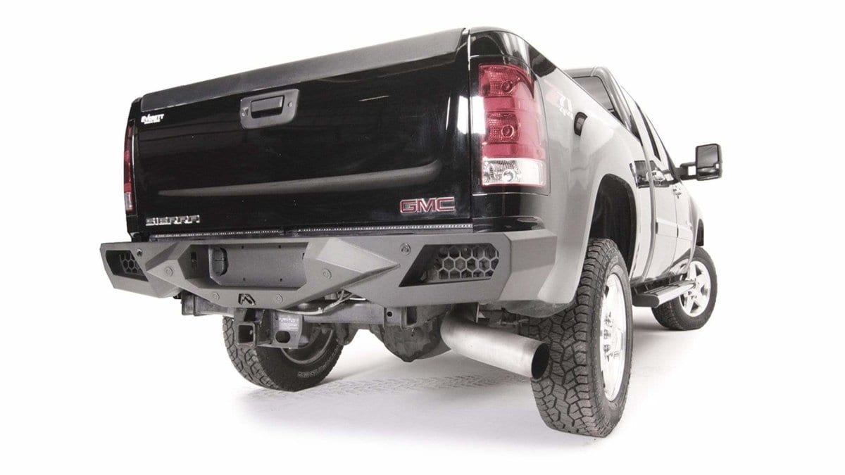 Fab Fours CH11-E2151-1 GMC Sierra 2500/3500 HD 2011-2014 Vengeance Rear Bumper-BumperStock