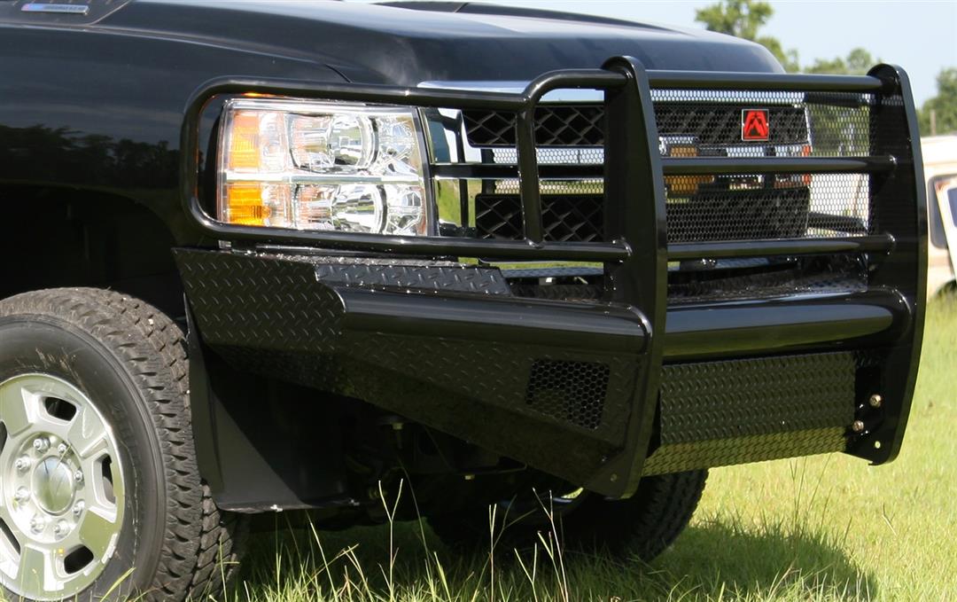 Fab Fours CH11 - S2760 - 1 Chevy Silverado 2500/3500 HD 2011 - 2014 Black Steel Front Bumper Full Guard - Rugged Truck Gear