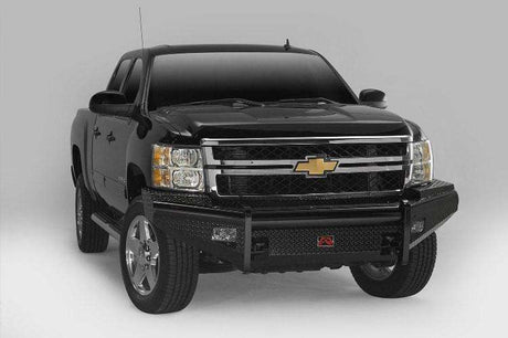 Fab Fours CH11-S2761-1 Chevy Silverado 2500/3500 HD 2011-2014 Black Steel Front Bumper No Guard-BumperStock