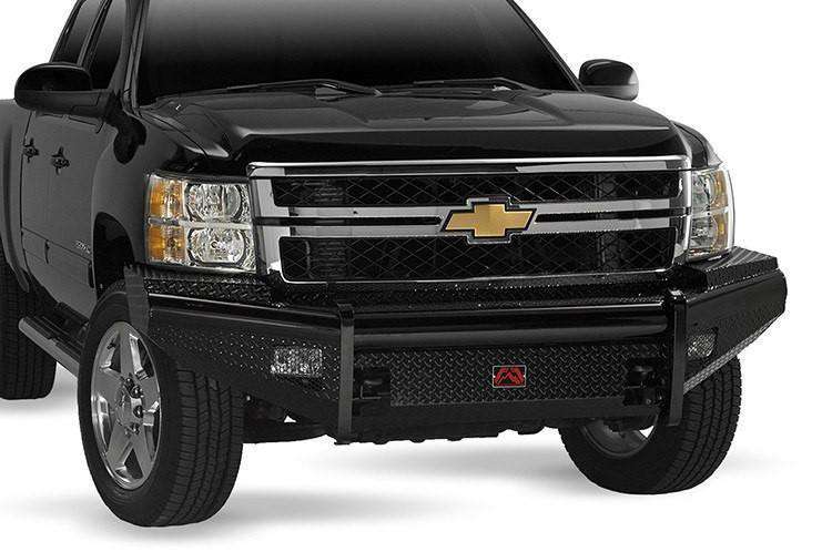 Fab Fours CH11-S2761-1 Chevy Silverado 2500/3500 HD 2011-2014 Black Steel Front Bumper No Guard-BumperStock