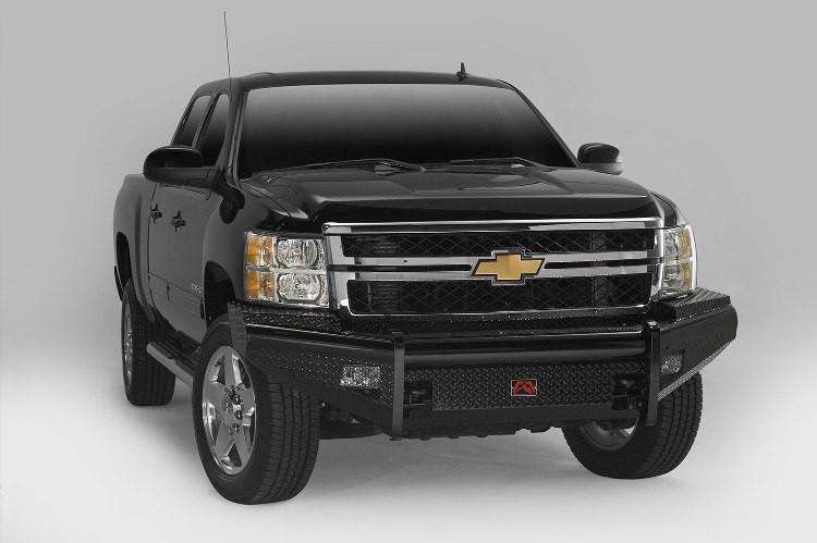 Fab Fours CH11 - S2761 - 1 Chevy Silverado 2500/3500 HD 2011 - 2014 Black Steel Front Bumper No Guard - Rugged Truck Gear
