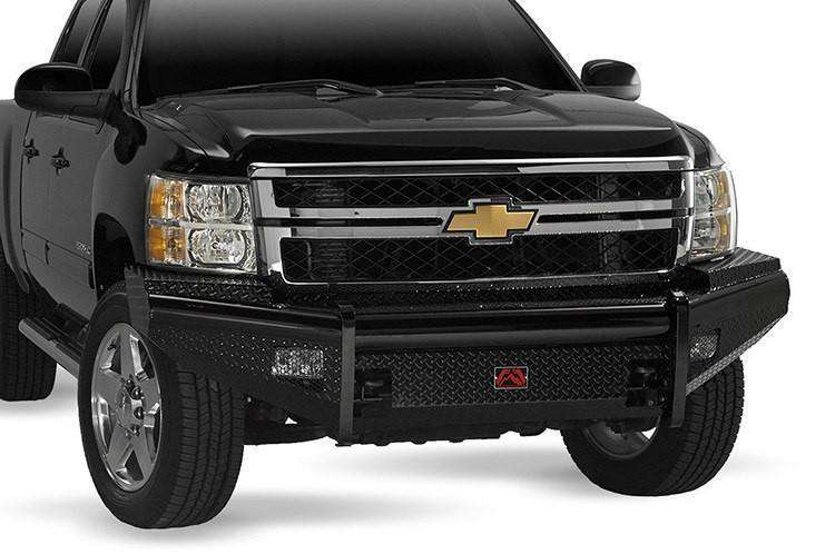 Fab Fours CH11 - S2761 - 1 Chevy Silverado 2500/3500 HD 2011 - 2014 Black Steel Front Bumper No Guard - Rugged Truck Gear