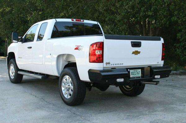 Fab Fours CH11 - T2150 - 1 GMC Sierra 2500/3500 HD 2011 - 2014 Black Steel Rear Bumper - Rugged Truck Gear