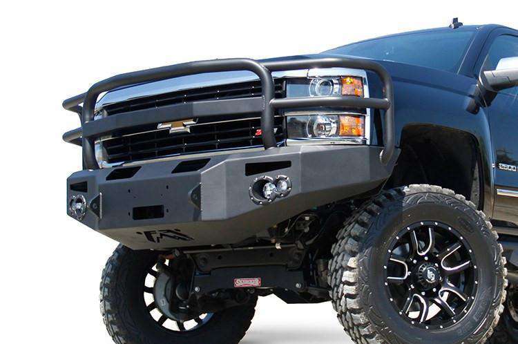 Fab Fours CH14 - A3050 - 1 2015 - 2019 Chevy Silverado 2500/3500 HD Premium Front Winch Bumper Full Guard - Rugged Truck Gear