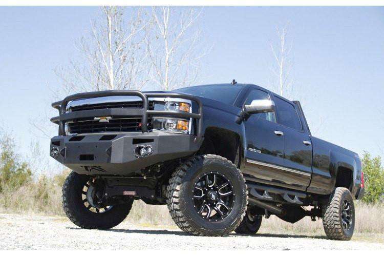 Fab Fours CH14 - A3050 - 1 2015 - 2019 Chevy Silverado 2500/3500 HD Premium Front Winch Bumper Full Guard - Rugged Truck Gear