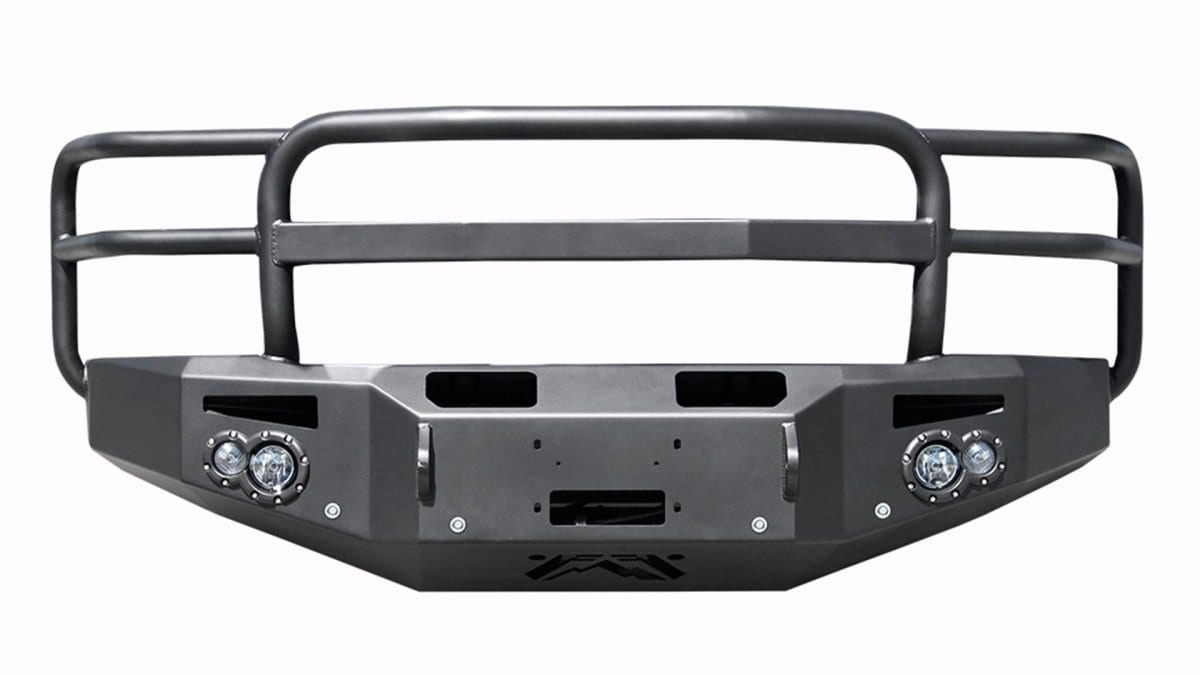 Fab Fours CH14 - C3050 - 1 2015 - 2019 Chevy Silverado 2500/3500 HD Premium Front Bumper Winch Ready Full Guard - Rugged Truck Gear