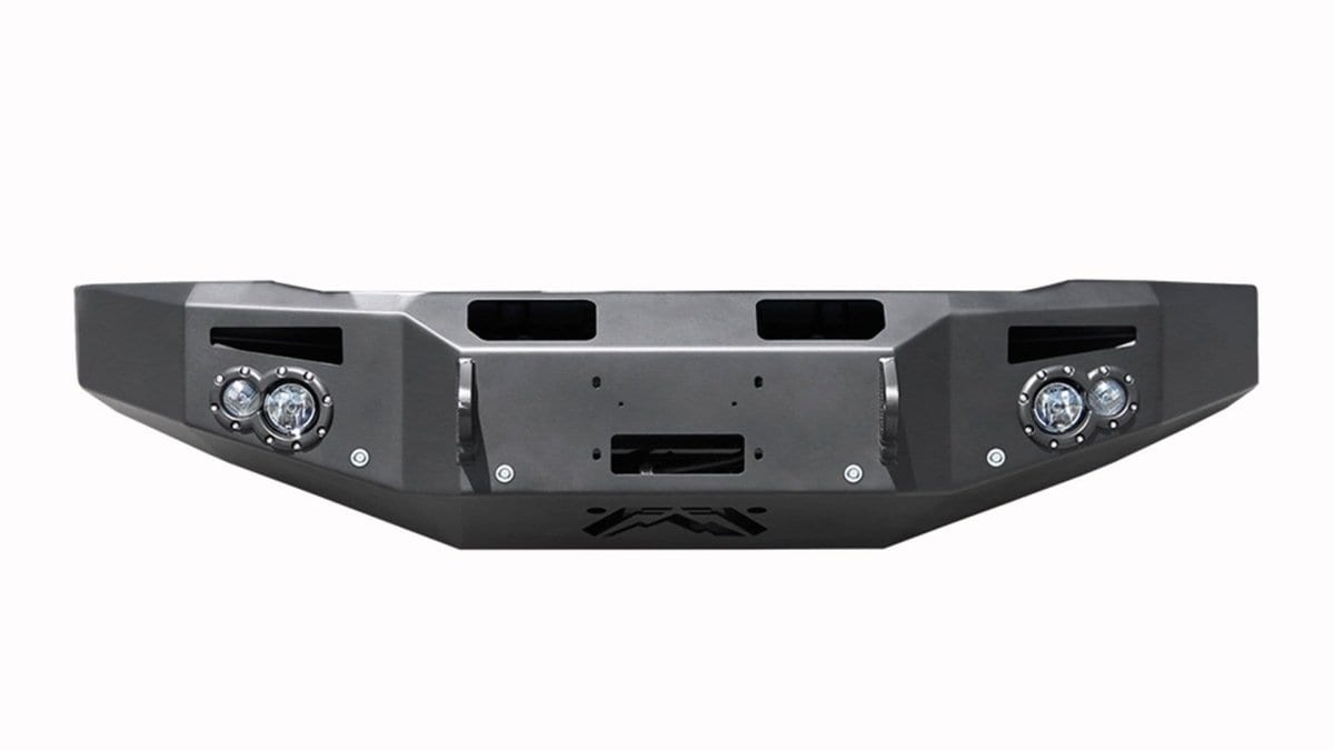 Fab Fours CH14 - C3051 - 1 2015 - 2019 Chevy Silverado 2500/3500 HD Premium Front Bumper Winch Ready No Guard - Rugged Truck Gear