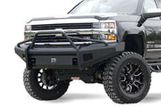 Fab Fours CH14 - Q3062 - 1 2015 - 2019 Chevy Silverado 2500/3500 HD Black Steel Elite Front Bumper Pre - Runner Guard - Rugged Truck Gear