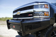 Fab Fours CH14 - S3061 - 1 Chevy Silverado 2500/3500 HD 2015 - 2019 Black Steel Front Bumper No Guard - Rugged Truck Gear