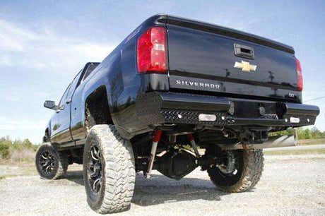 Fab Fours CH14-T3050-1 Chevy Silverado 2500/3500 HD 2015-2019 Black Steel Rear Bumper-BumperStock