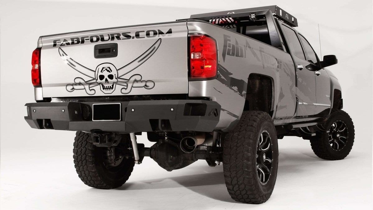 Fab Fours CH14 - W3051 - 1 Chevy Silverado 2500/3500 HD 2015 - 2019 Premium Sensor Rear Bumper - Rugged Truck Gear