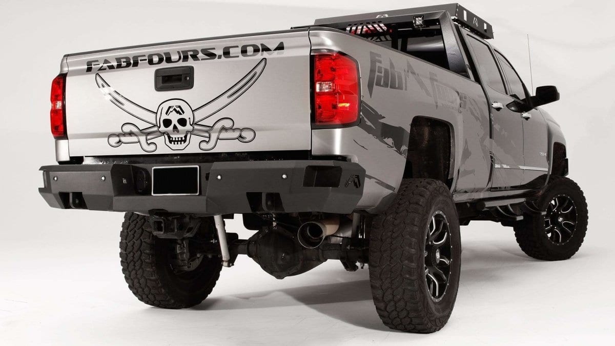 Fab Fours CH14 - W3051 - 1 Chevy Silverado 2500/3500 HD 2015 - 2019 Premium Sensor Rear Bumper - Rugged Truck Gear