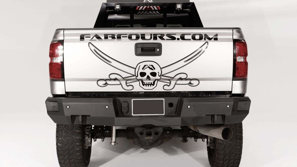 Fab Fours CH14 - W3051 - 1 GMC Sierra 2500/3500 HD 2015 - 2019 Premium Sensor Rear Bumper - Rugged Truck Gear