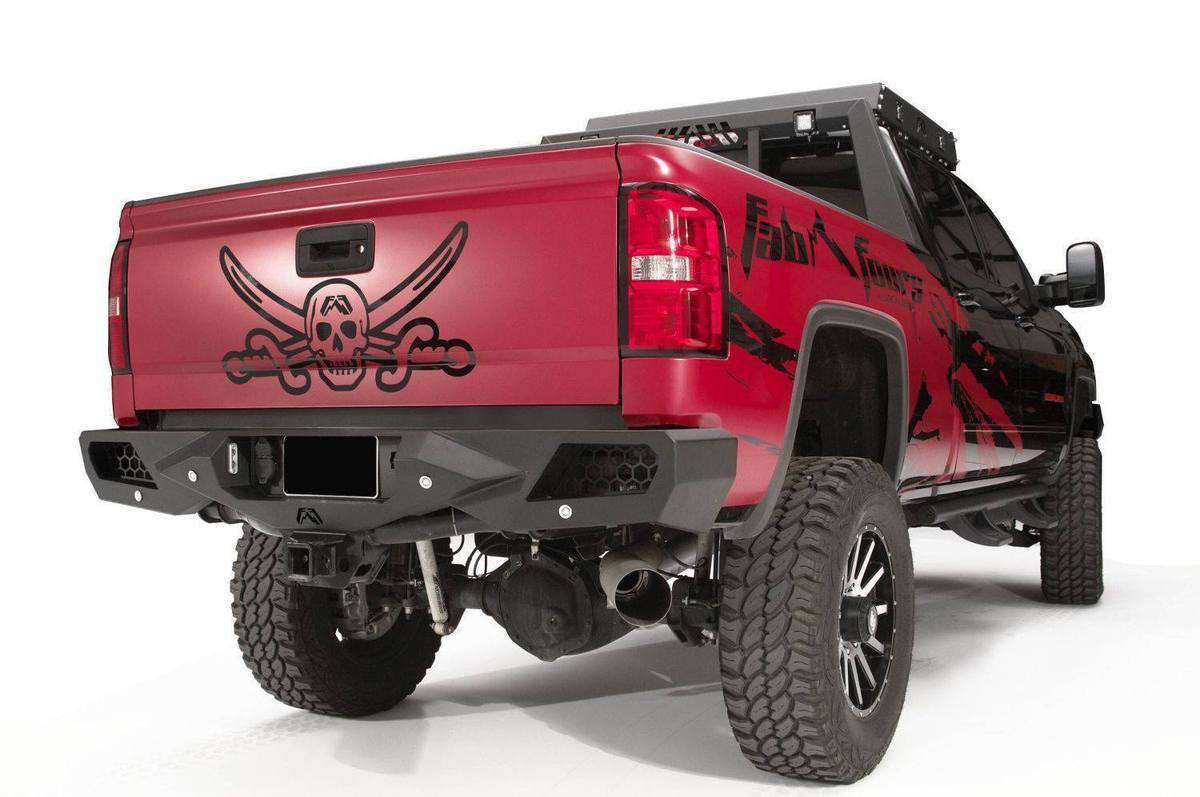 Fab Fours CH15 - E3051 - 1 Chevy Silverado 2500/3500 HD 2015 - 2019 Vengeance Rear Bumper - Rugged Truck Gear