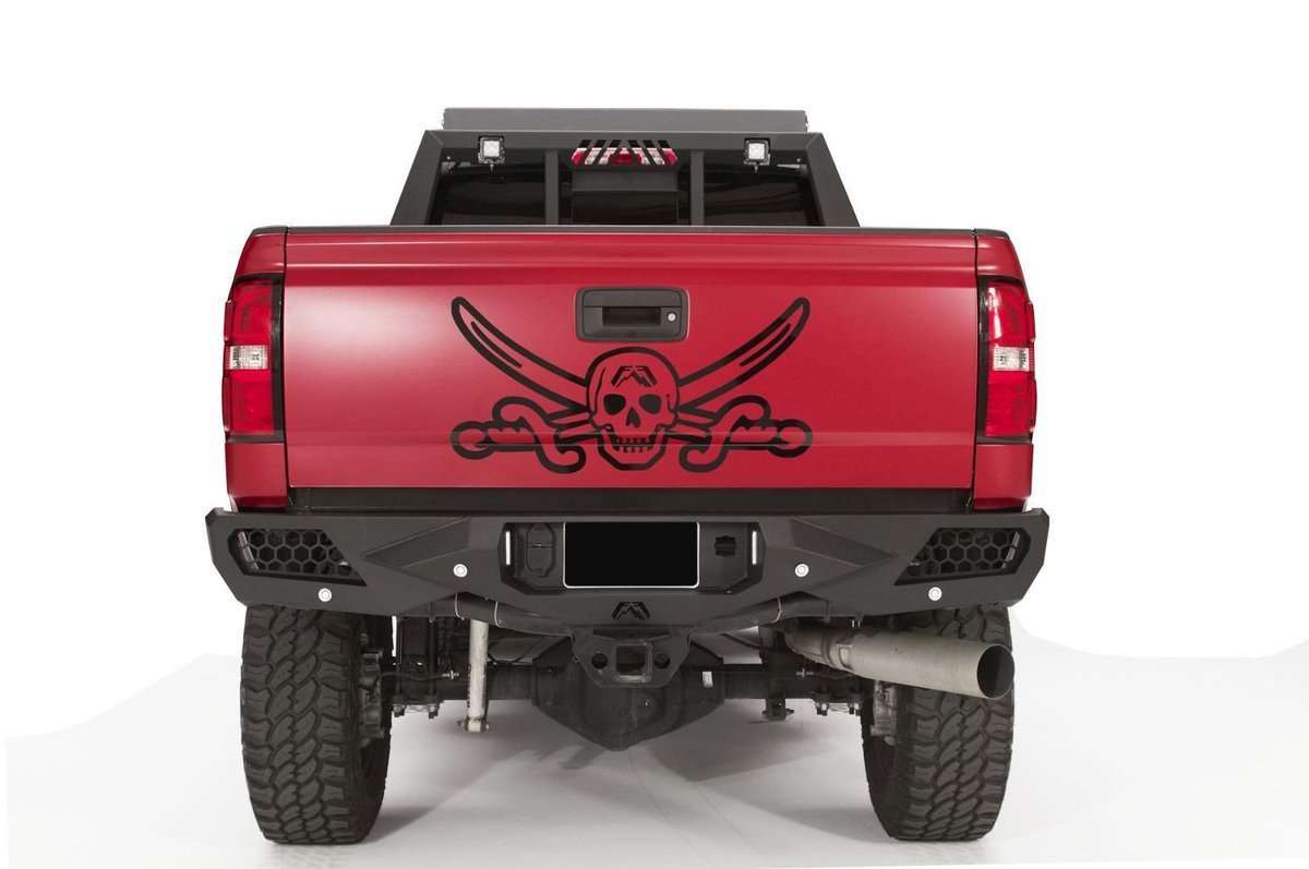 Fab Fours CH15 - E3051 - 1 Chevy Silverado 2500/3500 HD 2015 - 2019 Vengeance Rear Bumper - Rugged Truck Gear