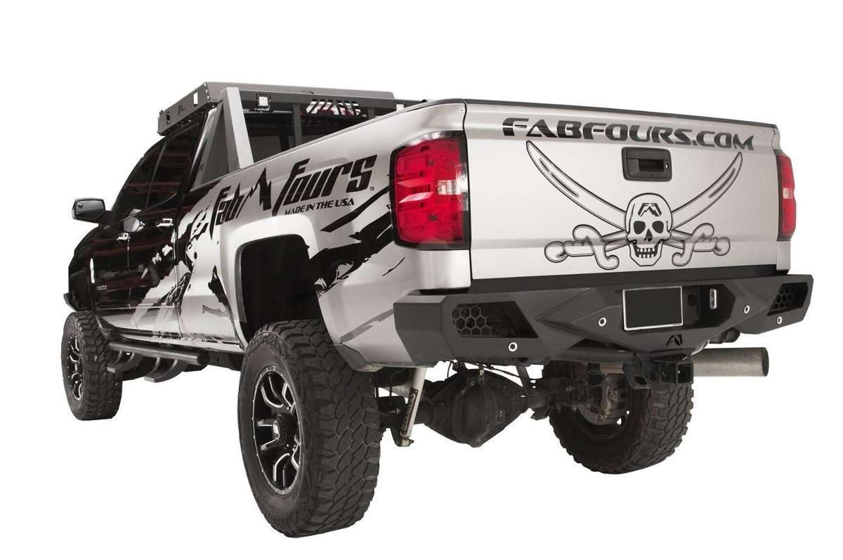 Fab Fours CH15-E3051-1 Chevy Silverado 2500/3500 HD 2015-2019 Vengeance Rear Bumper-BumperStock