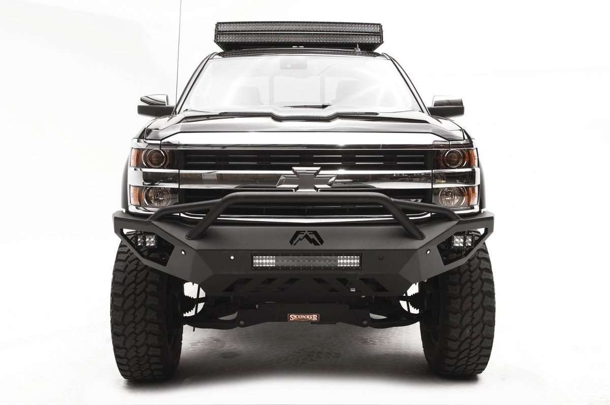 Fab Fours CH15 - V3052 - 1 Chevy Silverado 2500/3500 HD 2015 - 2019 Vengeance Front Bumper Pre - Runner Guard - Rugged Truck Gear