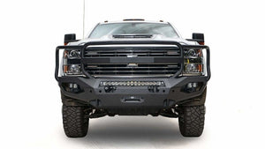 Fab Fours CH15-X2750-1 2015-2019 Chevy Silverado 2500/3500 HD Matrix Front Bumper Winch Ready Full Guard-BumperStock