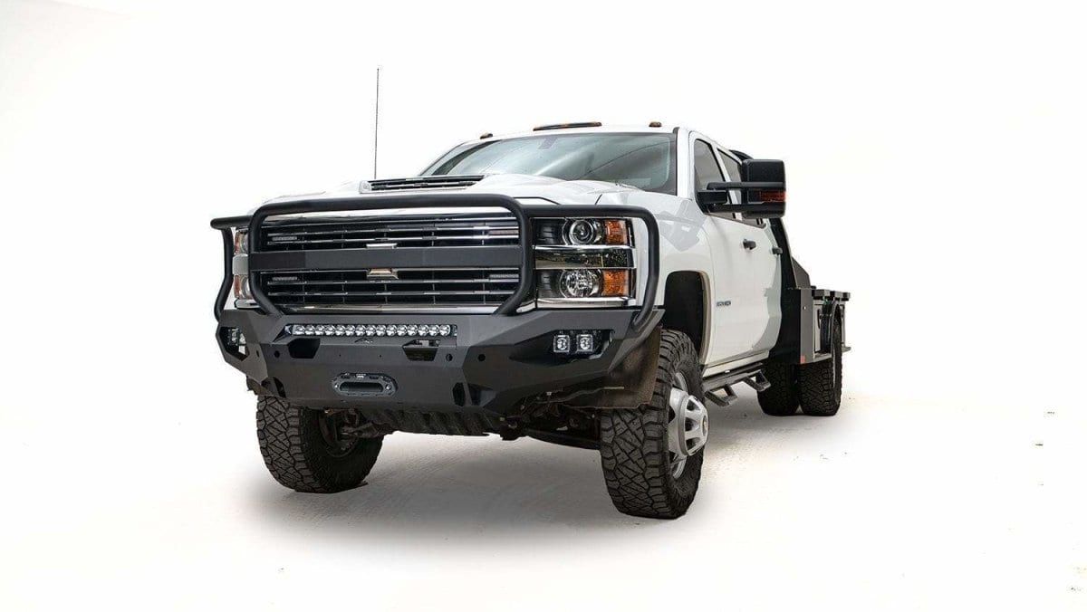 Fab Fours CH15 - X2750 - 1 2015 - 2019 Chevy Silverado 2500/3500 HD Matrix Front Bumper Winch Ready Full Guard - Rugged Truck Gear