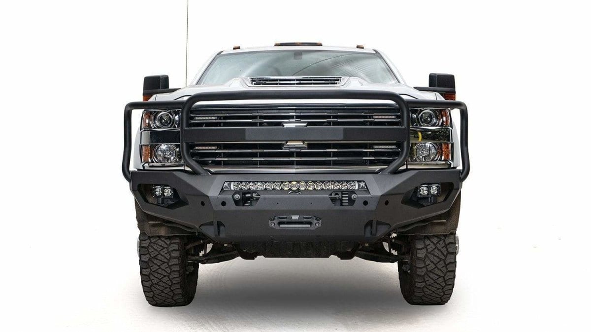 Fab Fours CH15 - X2750 - 1 2015 - 2019 Chevy Silverado 2500/3500 HD Matrix Front Bumper Winch Ready Full Guard - Rugged Truck Gear