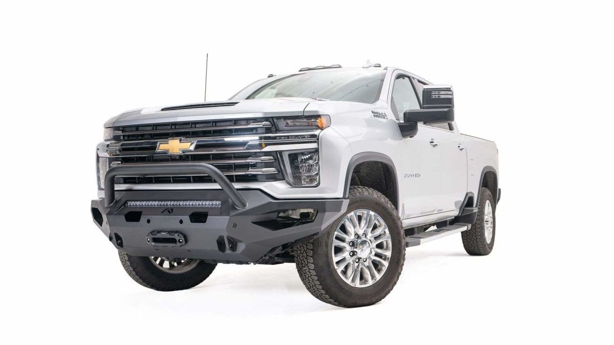 Fab Fours CH15 - X2752 - 1 2015 - 2019 Chevy Silverado 2500/3500 HD Matrix Front Bumper Winch Ready Pre - Runner Guard - Rugged Truck Gear
