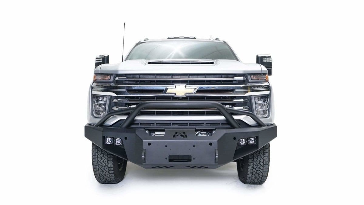 Fab Fours CH20 - A4952 - 1 2020 - 2023 Chevy Silverado 2500/3500 HD New Premium Front Bumper Winch Ready Pre - Runner Guard - Rugged Truck Gear