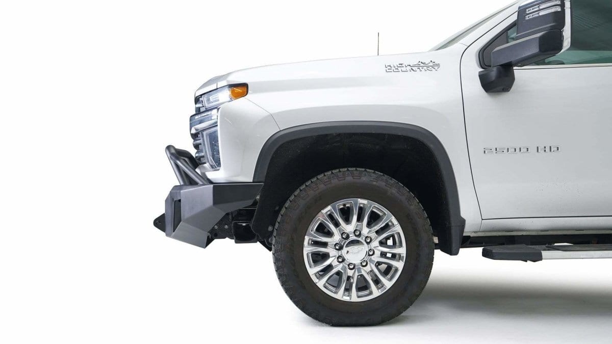 Fab Fours CH20 - A4952 - 1 2020 - 2023 Chevy Silverado 2500/3500 HD New Premium Front Bumper Winch Ready Pre - Runner Guard - Rugged Truck Gear