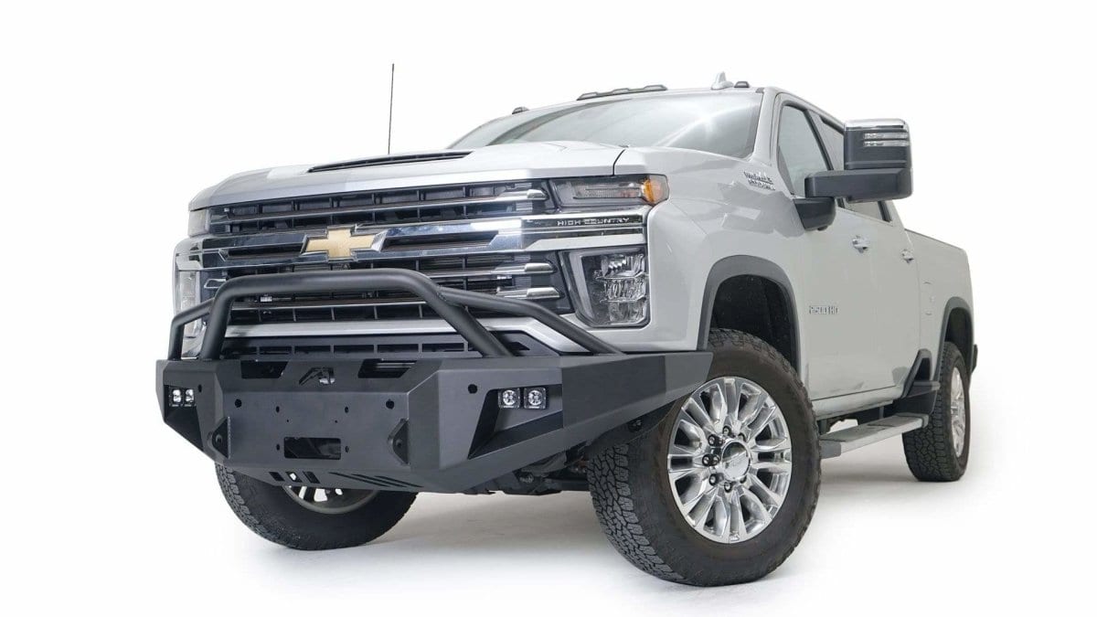 Fab Fours CH20 - A4952 - 1 2020 - 2023 Chevy Silverado 2500/3500 HD New Premium Front Bumper Winch Ready Pre - Runner Guard - Rugged Truck Gear