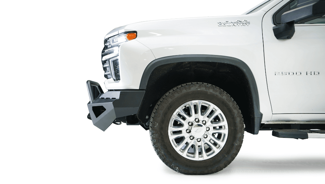Fab Fours CH20 - RS4962 - 1 Chevy Silverado 2500/3500 HD 2020 - 2023 Red Steel Front Winch Bumper Pre - Runner Guard - Rugged Truck Gear