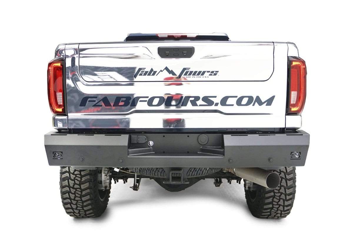 Fab Fours CH20 - RT4950 - 1 Chevy Silverado 2500/3500 HD 2020 - 2024 Red Steel Rear Bumper - Rugged Truck Gear