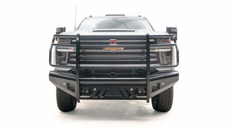 Fab Fours CH20-S4960-1 Chevy Silverado 2500/3500 HD 2020-2021 Black Steel Front Bumper Full Guard Sensor-BumperStock