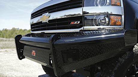 Fab Fours CH20-S4961-1 Chevy Silverado 2500/3500 HD 2020-2021 Black Steel Front Bumper No Guard Sensor-BumperStock