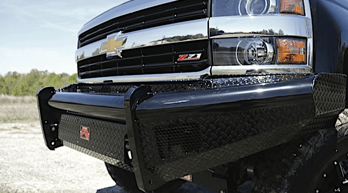 Fab Fours CH20 - S4961 - 1 Chevy Silverado 2500/3500 HD 2020 - 2023 Black Steel Front Bumper No Guard Sensor - Rugged Truck Gear