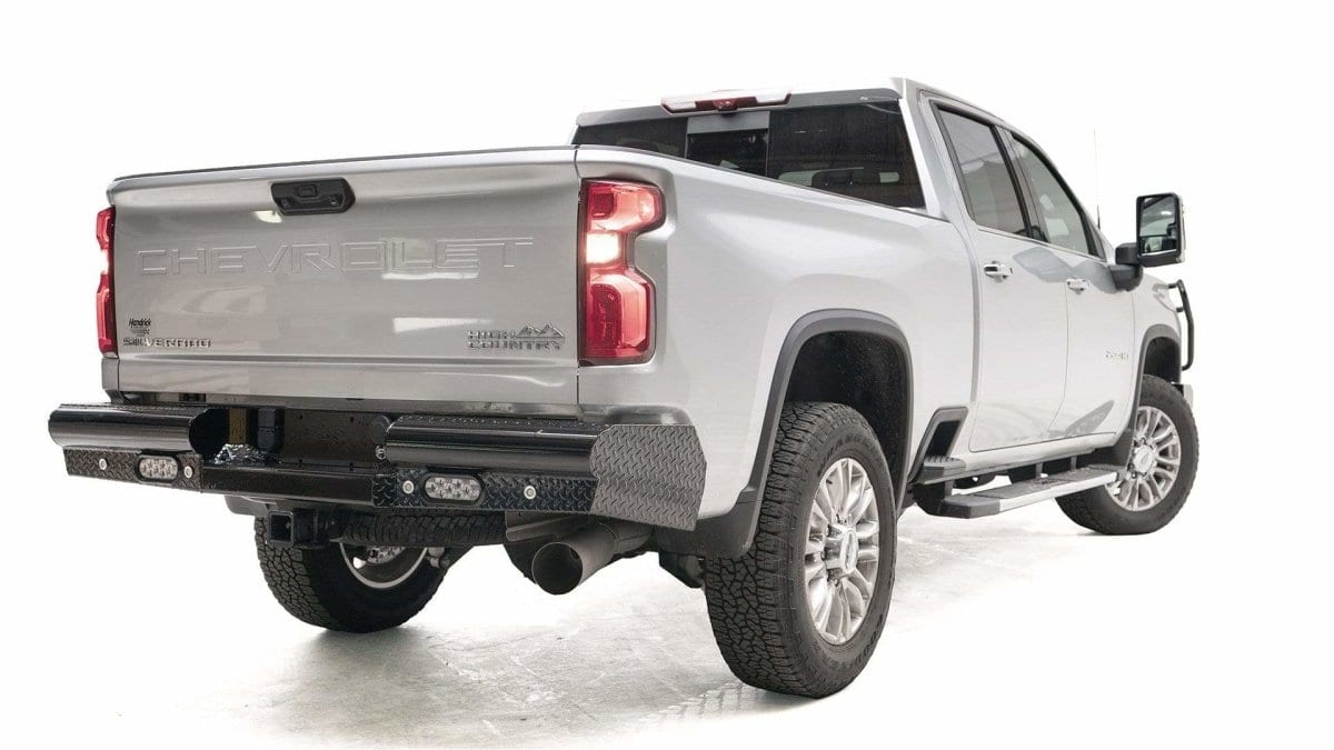 Fab Fours CH20-T4950-1 Chevy Silverado 2500/3500 HD 2020-2021 Black Steel Rear Bumper-BumperStock