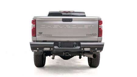 Fab Fours CH20 - U4950 - 1 GMC Sierra 2500/3500 HD 2020 - 2024 Black Steel Elite Rear Bumper - Rugged Truck Gear