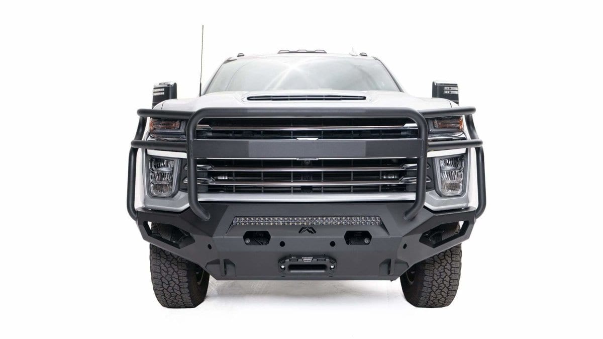 Fab Fours CH20 - X4950 - 1 2020 - 2023 Chevy Silverado 2500/3500 HD Matrix Front Bumper Winch Ready Full Guard - Rugged Truck Gear