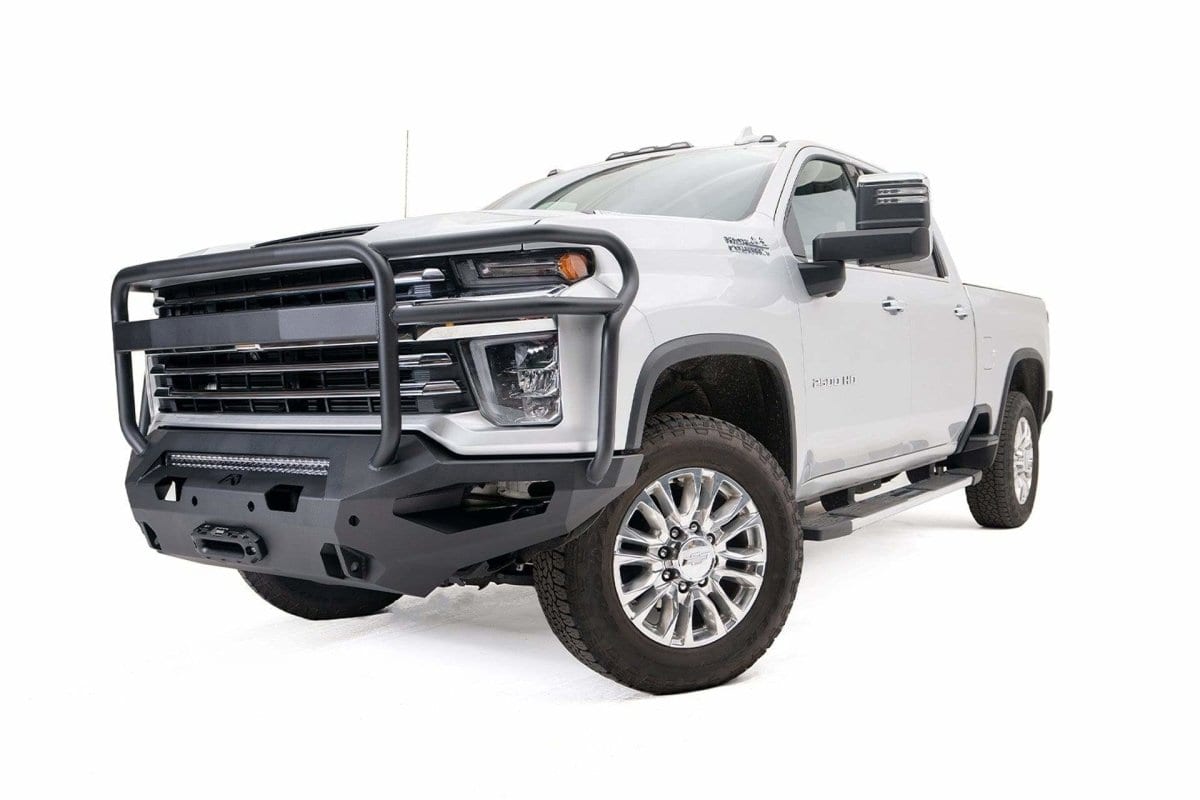 Fab Fours CH20 - X4950 - 1 2020 - 2023 Chevy Silverado 2500/3500 HD Matrix Front Bumper Winch Ready Full Guard - Rugged Truck Gear