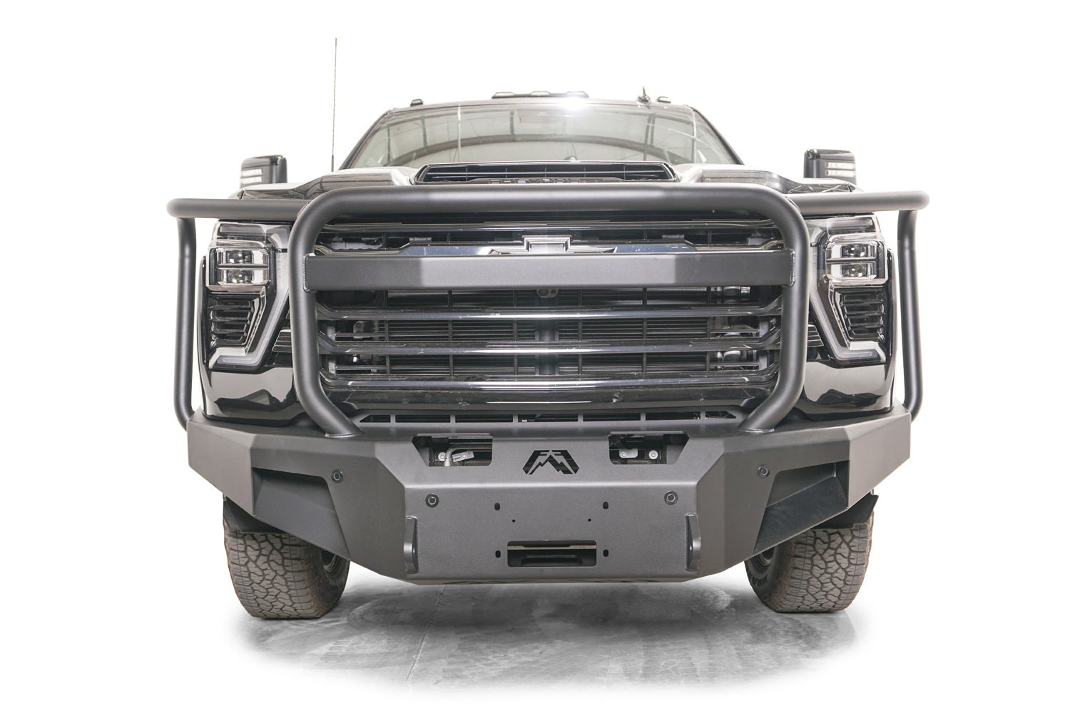 Fab Fours CH24 - A6150 - 1 2024 - 2025 Chevy Silverado 2500/3500 HD New Premium Front Bumper Winch Ready Full Guard - Rugged Truck Gear