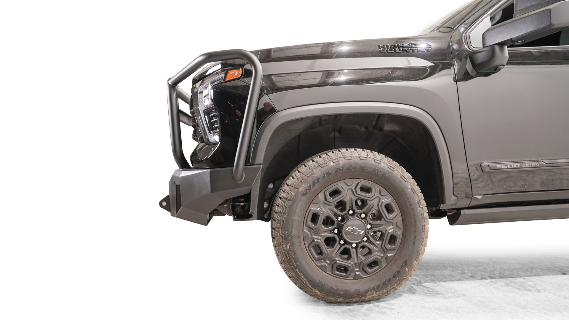 Fab Fours CH24 - A6150 - 1 2024 Chevy Silverado 2500/3500 HD New Premium Front Bumper Winch Ready Full Guard - Rugged Truck Gear