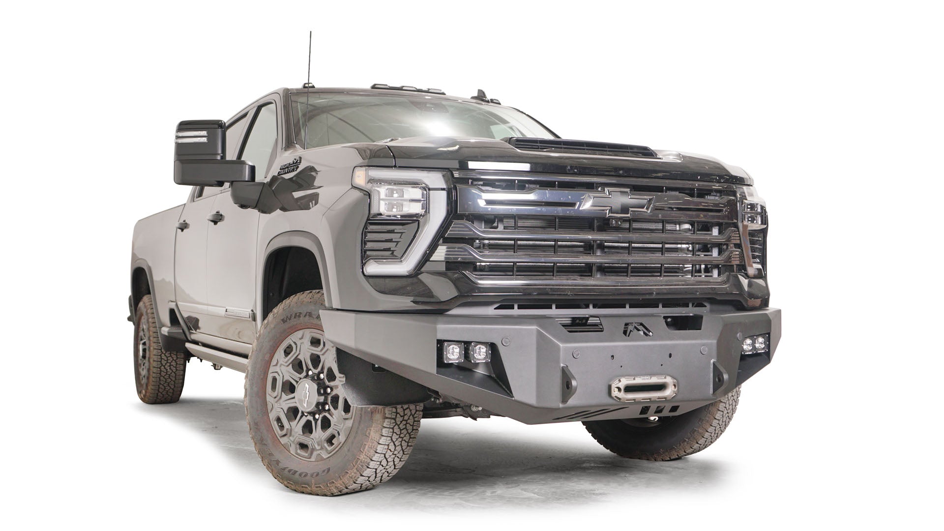 Fab Fours CH24 - A6151 - 1 2024 Chevy Silverado 2500/3500 HD New Premium Front Bumper Winch Ready No Guard - Rugged Truck Gear