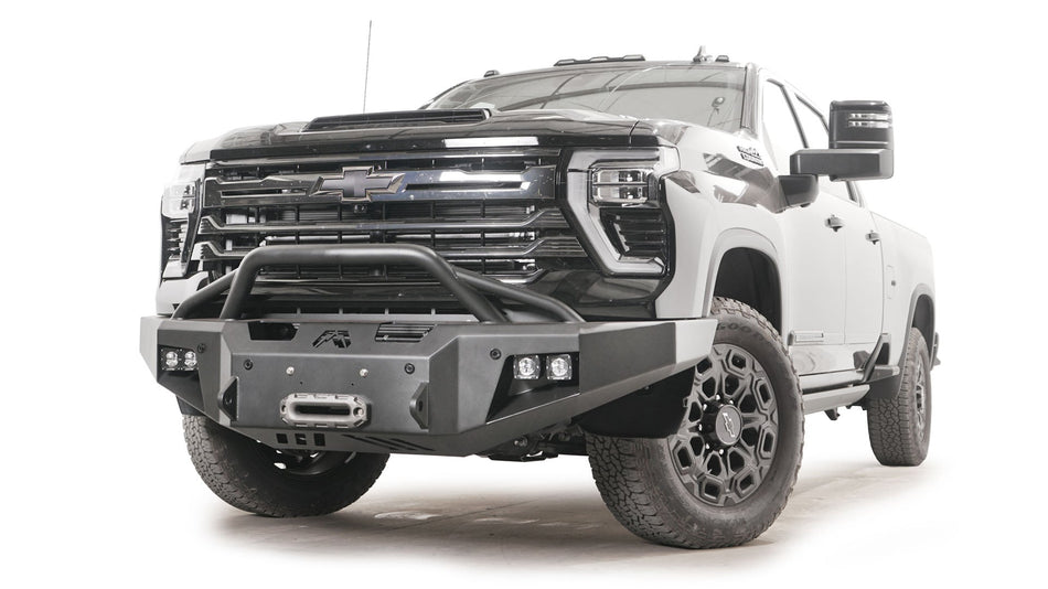 Fab Fours CH24 - A6152 - 1 2024 Chevy Silverado 2500/3500 HD New Premium Front Bumper Winch Ready Pre - Runner Guard - Rugged Truck Gear